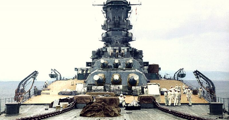 Deck of the Japanese Naval Battleship 'Musashi,' 1942