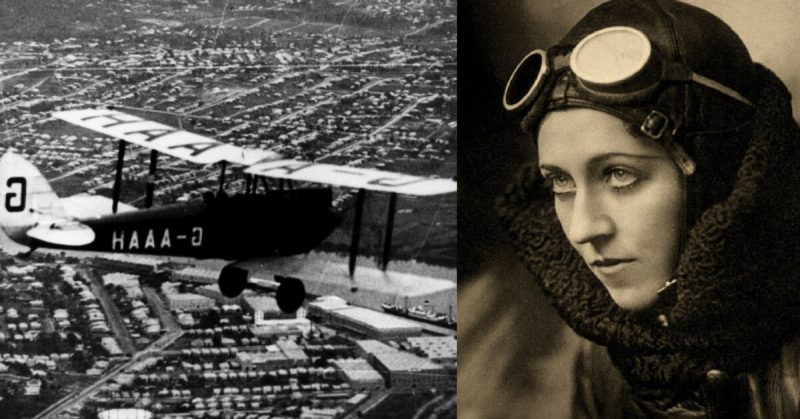 Left: Amy Johnson's DH.60G Gipsy Moth 'Jason.' Right: Any Johnson