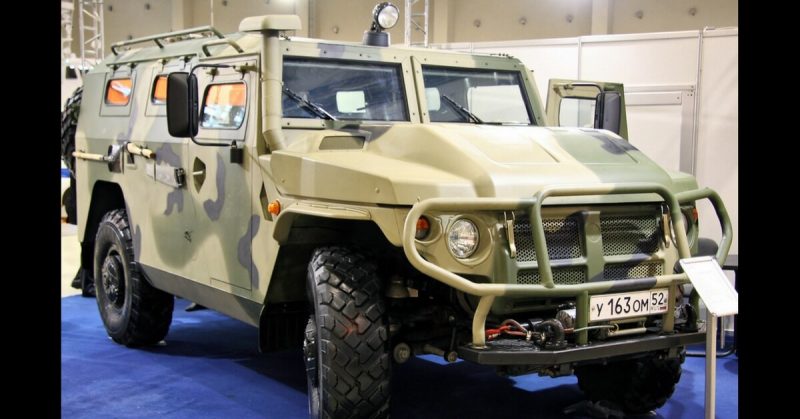 The Tigr-M armored vehicle. <a href=https://commons.wikimedia.org/wiki/File:VPK-233114_Tigr-M.jpg>Photo Credit</a>
