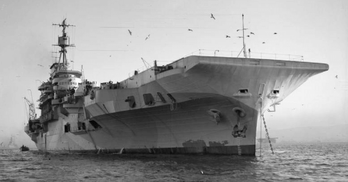 British Royal Naval Aircraft-Carrier HMS Indefatigable, built on the Clyde in Glasgow between 1939-44. Wikipedia / Public Domain