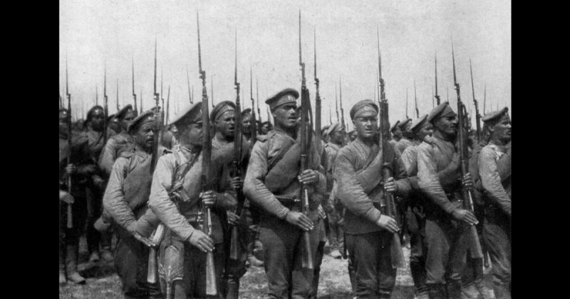 Russian infantry in the great war.
