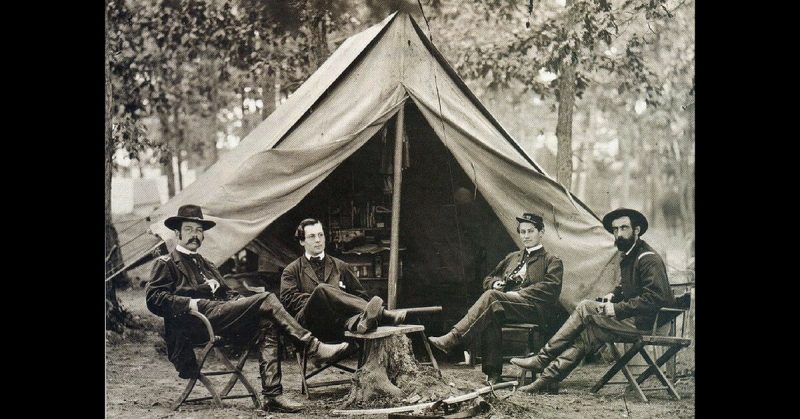 Bureau of Military Information. From left: Sharpe, Babcock, Unknown, McEntee