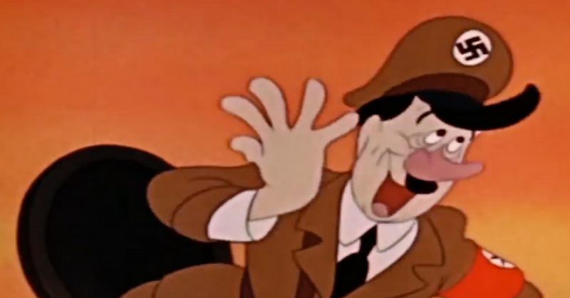 Hitler Caricatured by Disney, from the Video Below. 