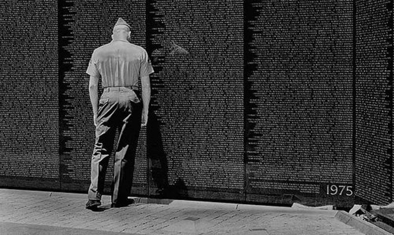 Vietnam Veterans Memorial Wall.  <a href=https://commons.wikimedia.org/w/index.php?curid=779984>Photo Credit</a>