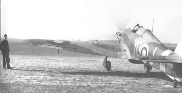 YO-J taxis out to meet the Hun over the skies of England. Photo credit: Royal Canadian Air Force