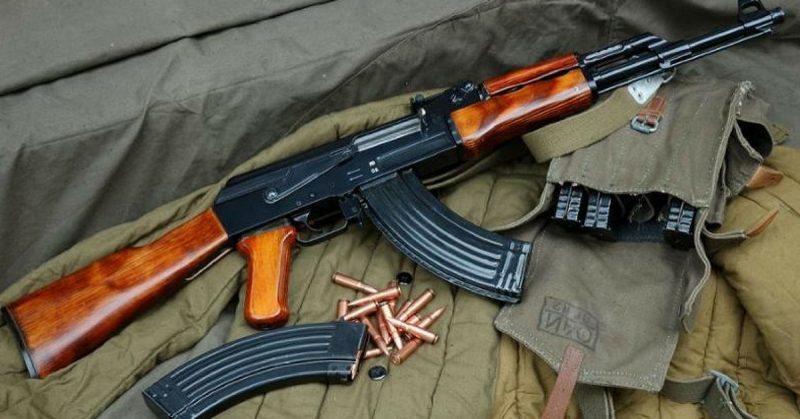 AK-47 with stamp-steel magazines. <a href=
