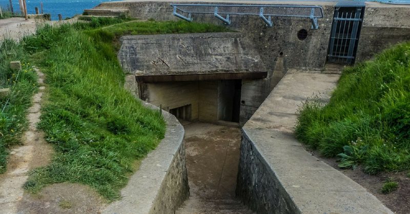 Surviving observation bunker at the Pointe du Hoc. <a href=