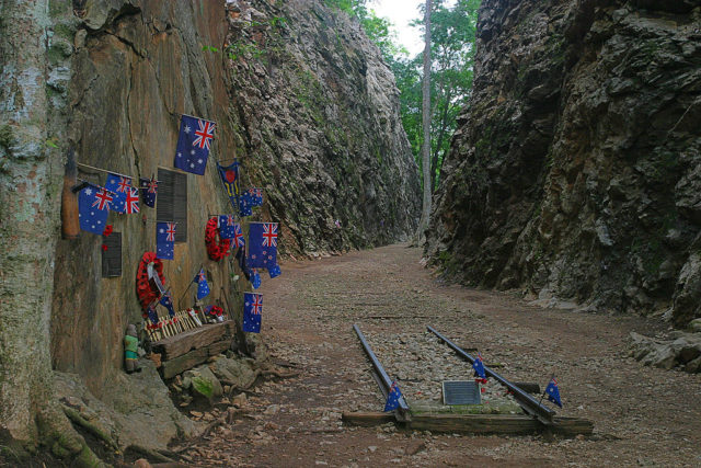 Hellfire Pass, the most difficult part of the Death Railway to build, and one of the most deadly. Photo Source.