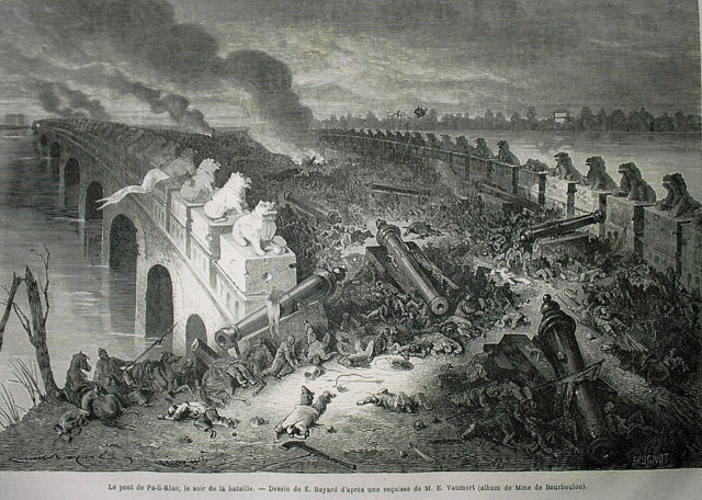 An artist's rendering of the Second Opium War.
