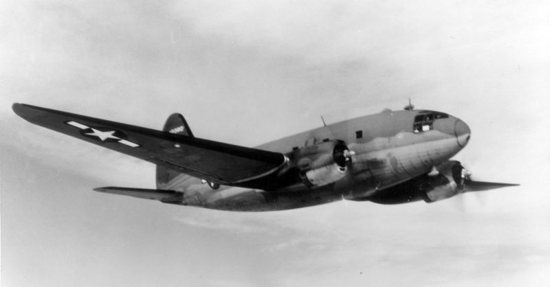 One of Farrar's missions was a pilot of a C-46 cargo plane, transporting men and equipment and flying medical evacuation missions.