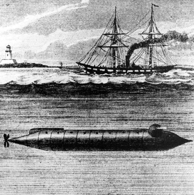 Contemporary illustration of the USS Alligator