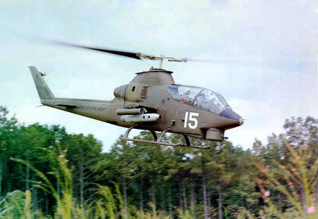 A Bell AH-1G HueyCobra attack helicopter