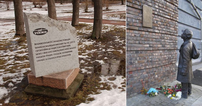 Monument to the murdered ones during the German ocupation of Ukraine during the Second World War, Babi Yar, Kiev.  <a href=https://commons.wikimedia.org/w/index.php?curid=21726046>Photo Credit</a>