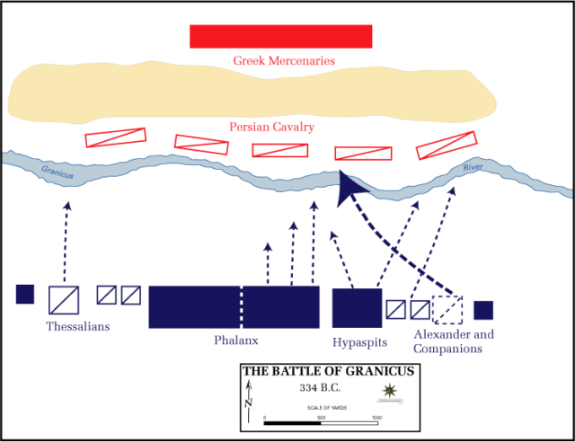 Alexander's daring strike across the Granicus River. Photo Source