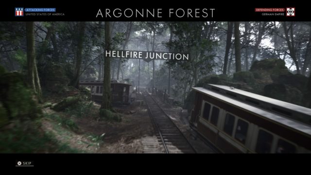 One of the Multiplayer locations, a derailed train in a forest that provides a lot of close firefights.