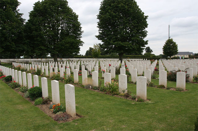 The Bayeux War Cemetery in France is the largest World War II British military cemetery in the country. Photo Source.