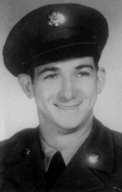 Bestgen is pictured in his Army dress uniform in 1951. He was wounded from shrapnel during the Korean War and later awarded a Purple Heart medal. Courtesy of Charles Bestgen.