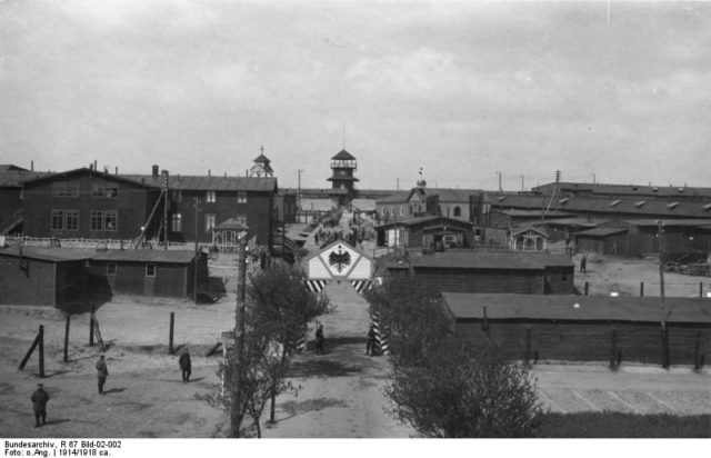 The Prisoner of War Camp at Crossen. Godley was taken to Doberitz, which likely looked similar. Image Source: