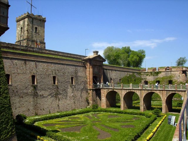 Military fortress in Barcelona.