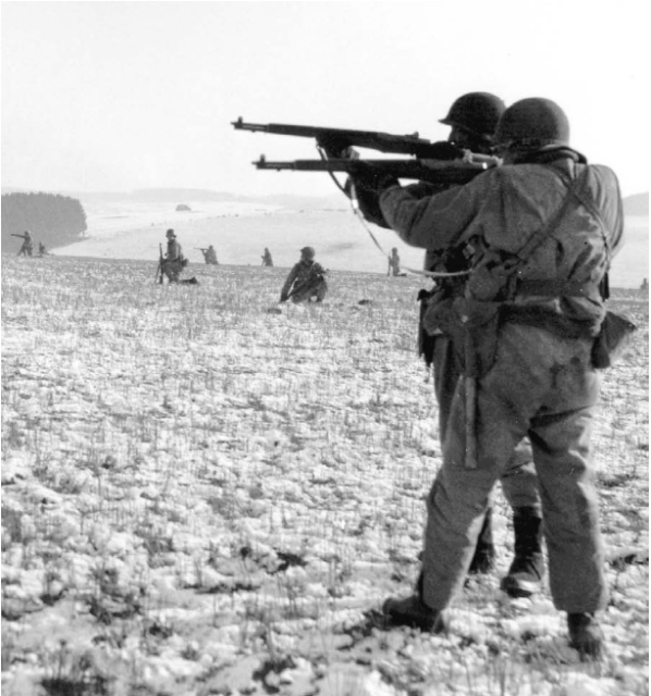 An infantry relief force nearing Bastogne