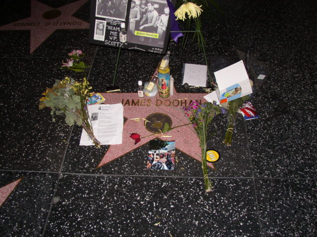 Doohan's star on Hollywood Boulevard