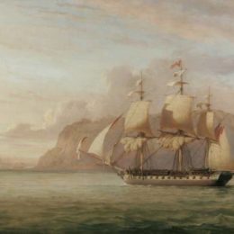 john_christian_schetky_hms_amelia_chasing_the_french_frigate_arethuse_1813_1852