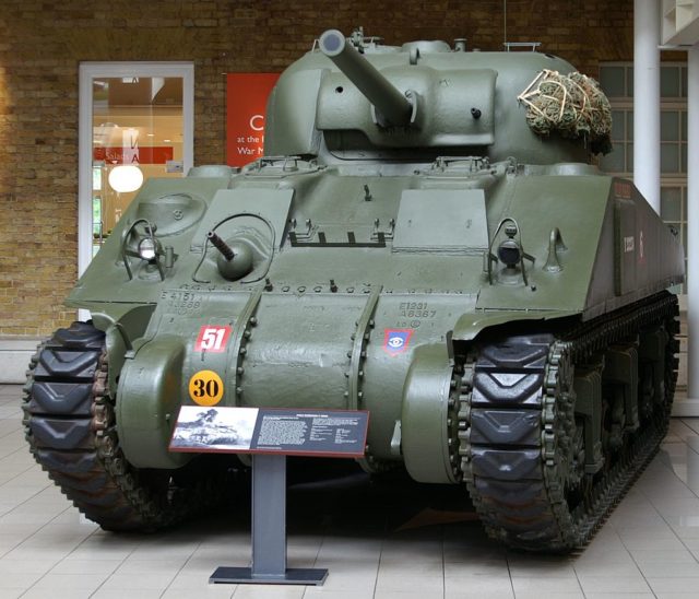 The M4 Sherman tank, similar to the one found at the museum.