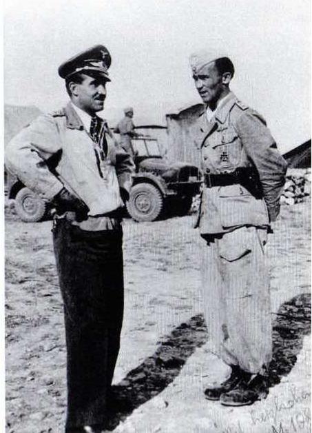 Group Commander Eduard Neumann (right)