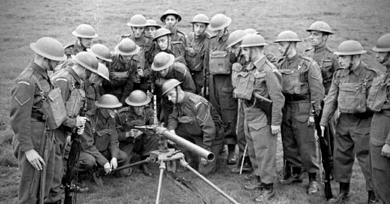 Members of the British Home Guard in Training during WW2