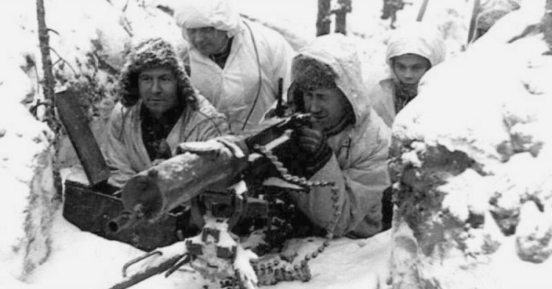 Finnish soldiers at the Winter War where Törni first made a name for himself