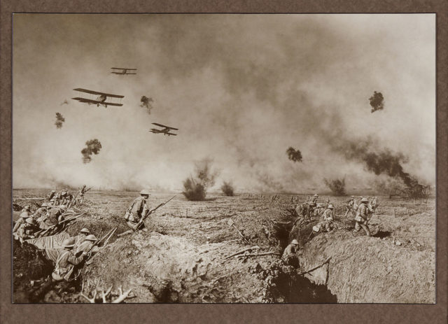 Australian soldiers in trenches at the Battle of Polygon Wood.