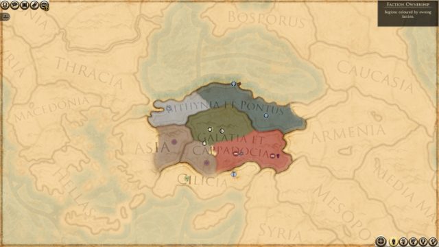 Galatia is a unique Gallic region surrounded by Hellenic factions. Getting Gauls to invade Mesopotamia is what Total War Games are meant for.