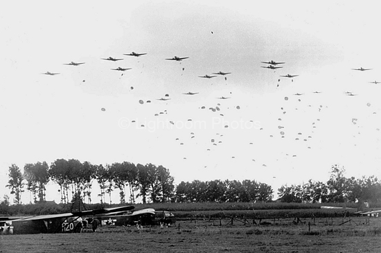 The 82nd Airborne comes down near Grave. It would take them two days to capture this bridge, along with the main bridge in Nijmegen. Image Source: Wikimedia Commons/ public domain