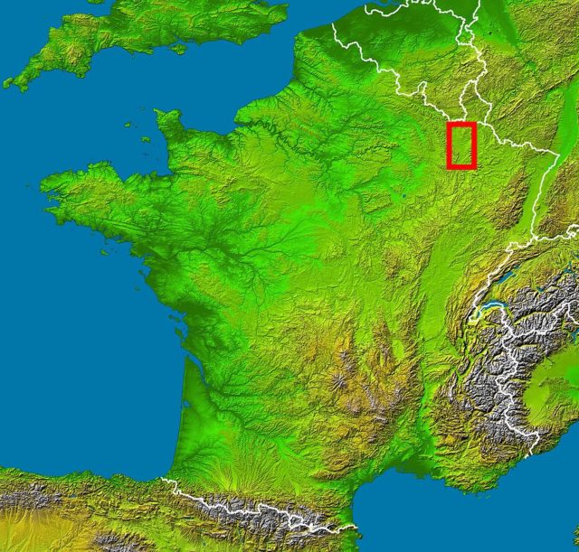Location of the Woëvre.