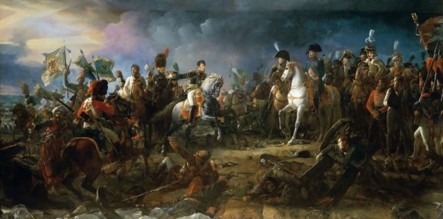 Napoleon at the Battle of Austerlitz, by François Gérard 1805. Napoleon is seen here at the height of his power, the Emperor in command of his army. 