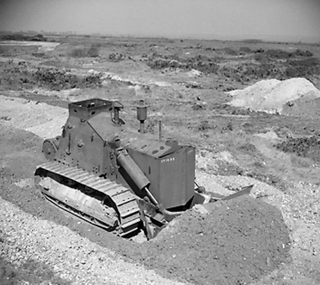 A D7 armoured bulldozer.