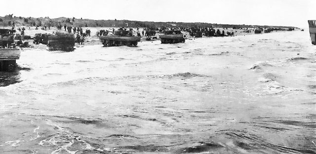 DD tanks on Utah beach.