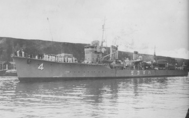 The Japanese Destroyer Hagikaze, discovered Canavan's LCP, and killed the 5 other men in his crew. 