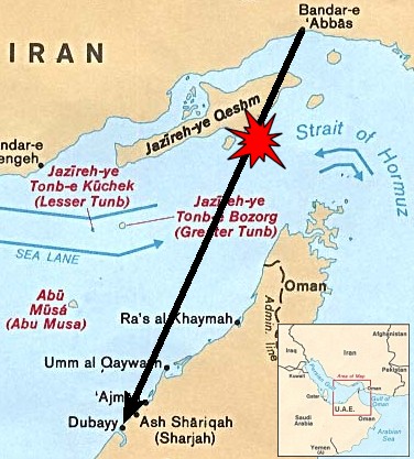 Flight 655's doomed flight path on July 3, 1988 Photo Credit