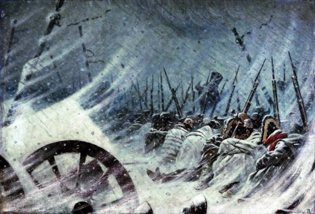 Napoleon's 'Great Army' in the freezing Russian winter