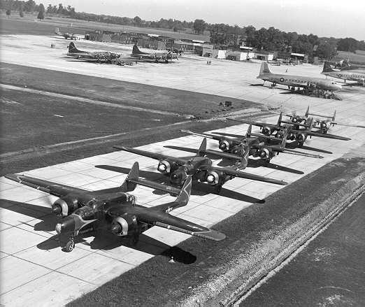A P-61 squadron involved in the Ohio phase of the Thunderstorm Project, 1947.