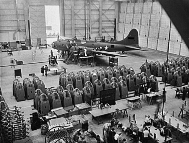 1941. Production of B-17F heavy bombers.