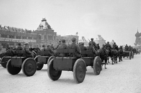 After the military parade 7 November 1941 – To the front. Moscow, Russia. Photo Credit