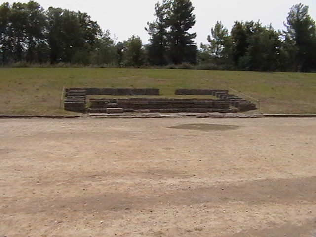 The Judges' box on the Olympic track. the Judges had only one known incident of corruption in their hundreds of years of existence and they certainly thought the Macedonians qualified as Greeks.