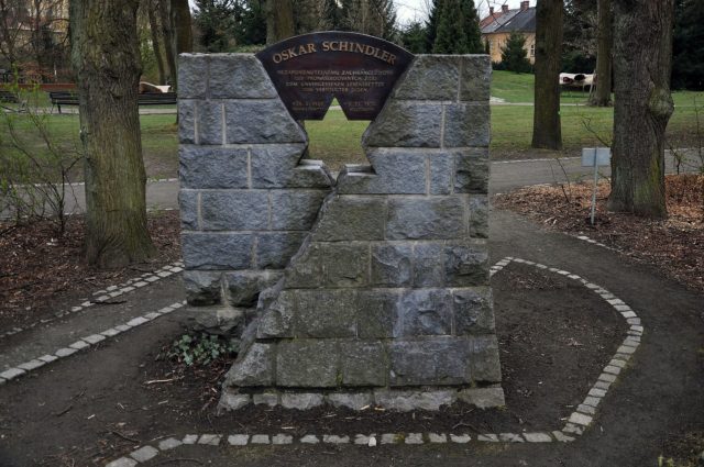 Memorial to Oskar Schindler in his hometown of Zwittau, Moravia (now Svitavy, Czech Republic) Photo Credit   