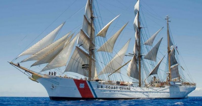 USCGC Eagle, though a federal vessel, has been commissioned into the Conch Navy.
