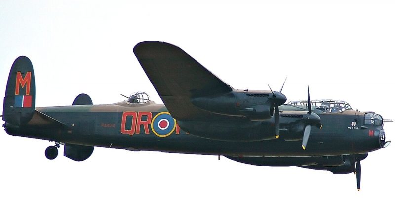 Avro Lancaster B I PA474 in the Battle of Britain Memorial Flight. <a href=https://commons.wikimedia.org/wiki/File:Avro_Lancaster_B_I_PA474.jpg>Photo Credit</a>