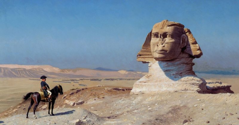 Napoleon Bonaparte Before the Sphinx, (ca. 1868) by Jean-Léon Gérôme.