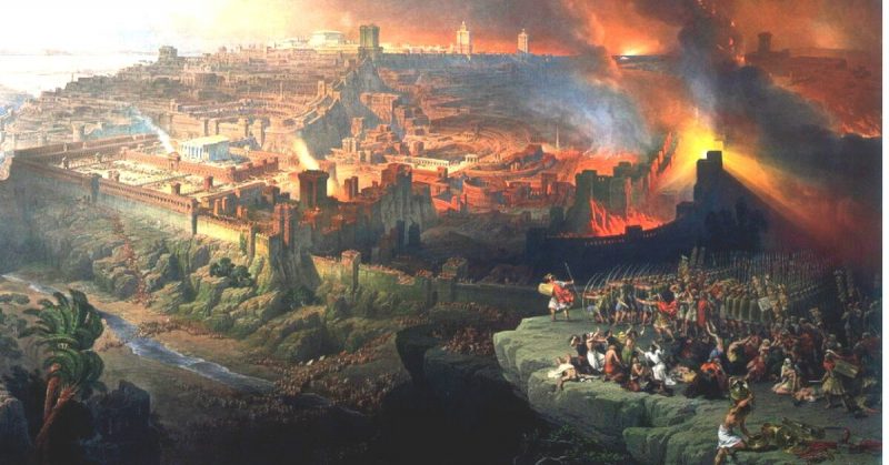 The Siege and Destruction of Jerusalem by the Romans Under the Command of Titus, A.D. 70, Oil on canvas, 1850
