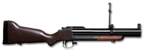 An M-79 Grenade launcher, a small weapon but packing a big punch.